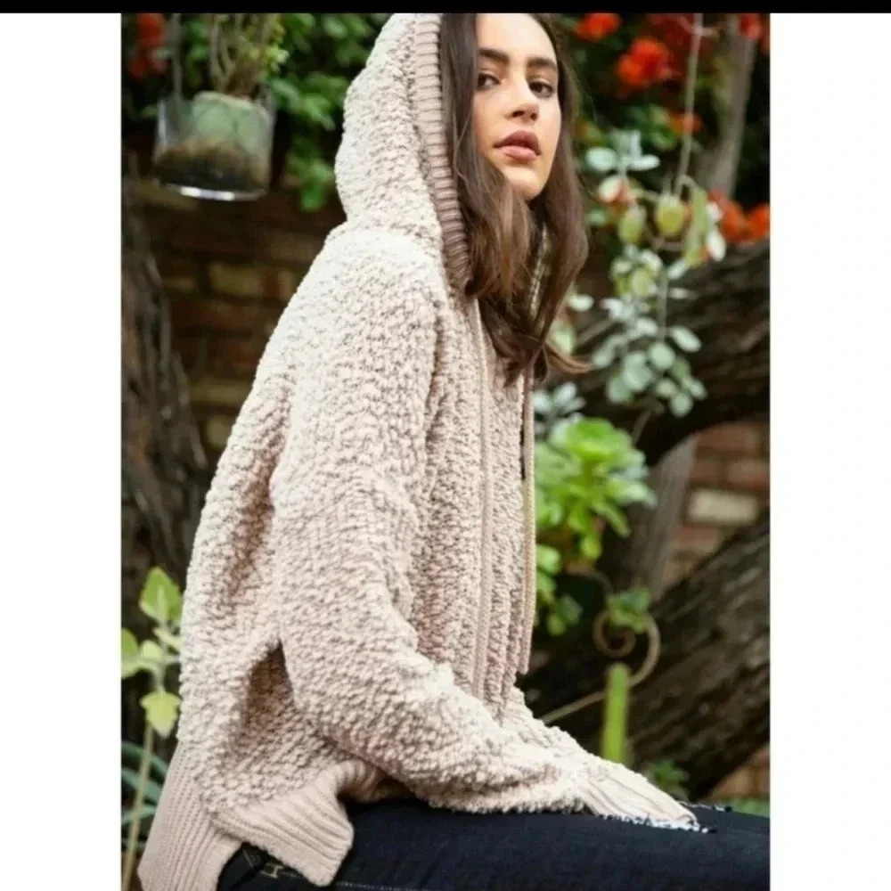 POL Pullover Slightly Oversized Sherpa Hoodie(S)